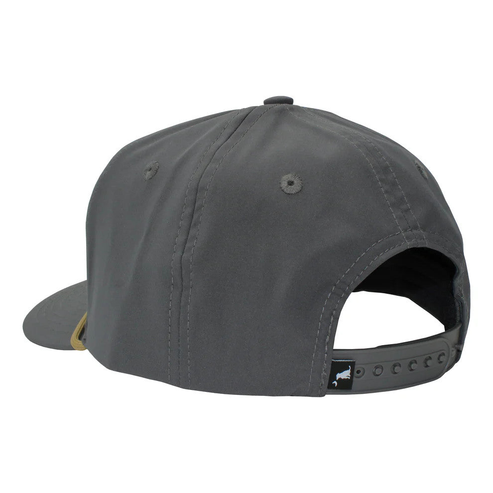Local Boy Vintage Redfish Patch High Crown Rope Hat - Charcoal