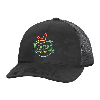 Local Boy Men's Neon Duck Latte Trucker Hat - Multicam