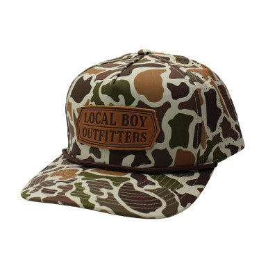 Local Boy Leather Crest Perforated Rope Hat - Localflage Vintage