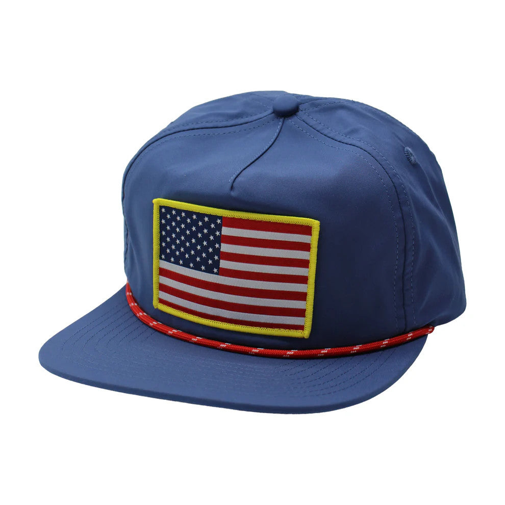 Local Boy Youth Patriotic Low Profile Patch Rope Hat - Sailor Blue