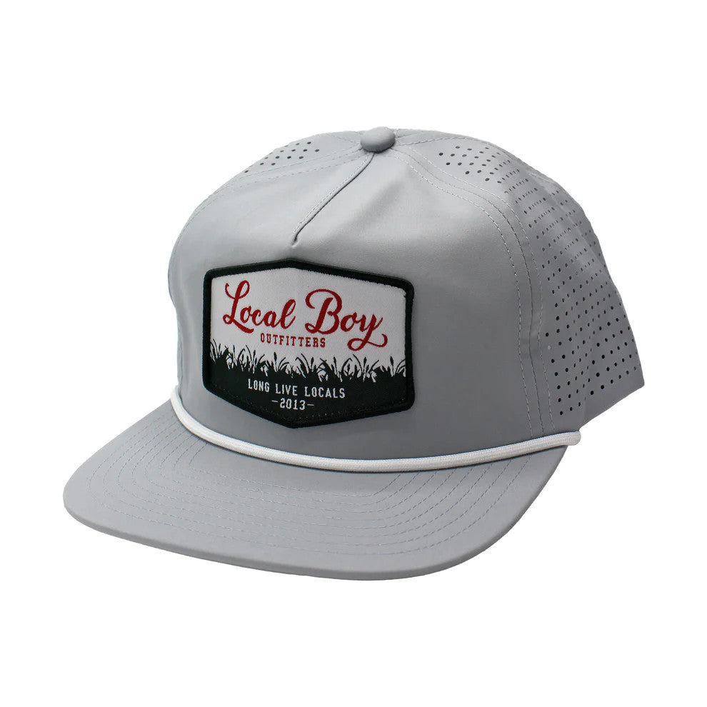 Local Boy Men's Cattail Patch Performance Low Profile Rope Hat - Fog