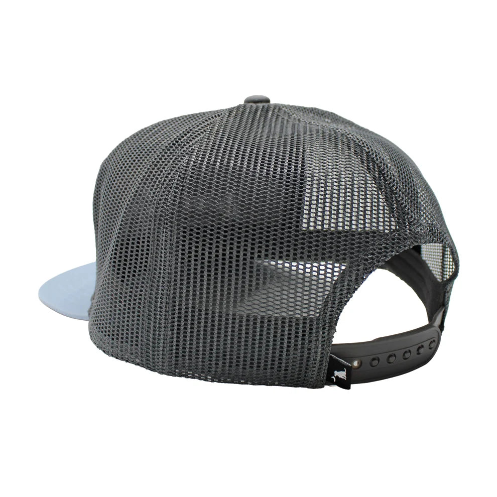 Local Boy Men's Modern Script 7 Panel Hat - Light Gray/Gray