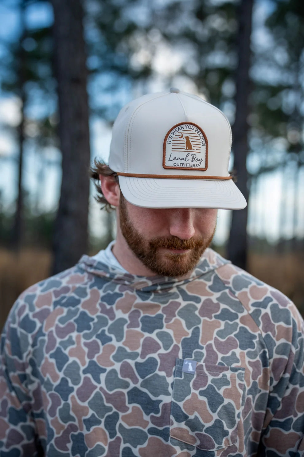 Local Boy Men's Horizon Arch High Crown Rope Hat - Light Khaki