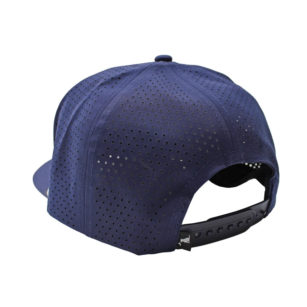 Local Boy Youth Localflage Mark Script Perforated Rope Hat - Dark Navy