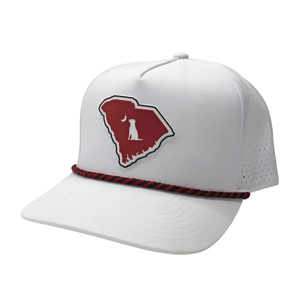 Local Boy Collegiate Patch Perforated Rope Hat - Garnet