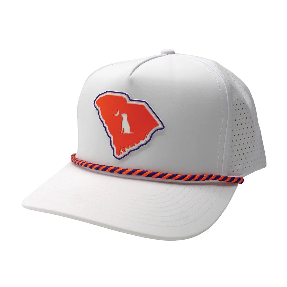 Local Boy Collegiate Patch Perforated Rope Hat - Orange