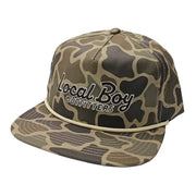 Local Boy Men's Mark Script Low Profile Perforated Rope Hat - Brush Camo