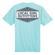 Local Girl Women's Blue Tropics Diamond Crest SS Tee