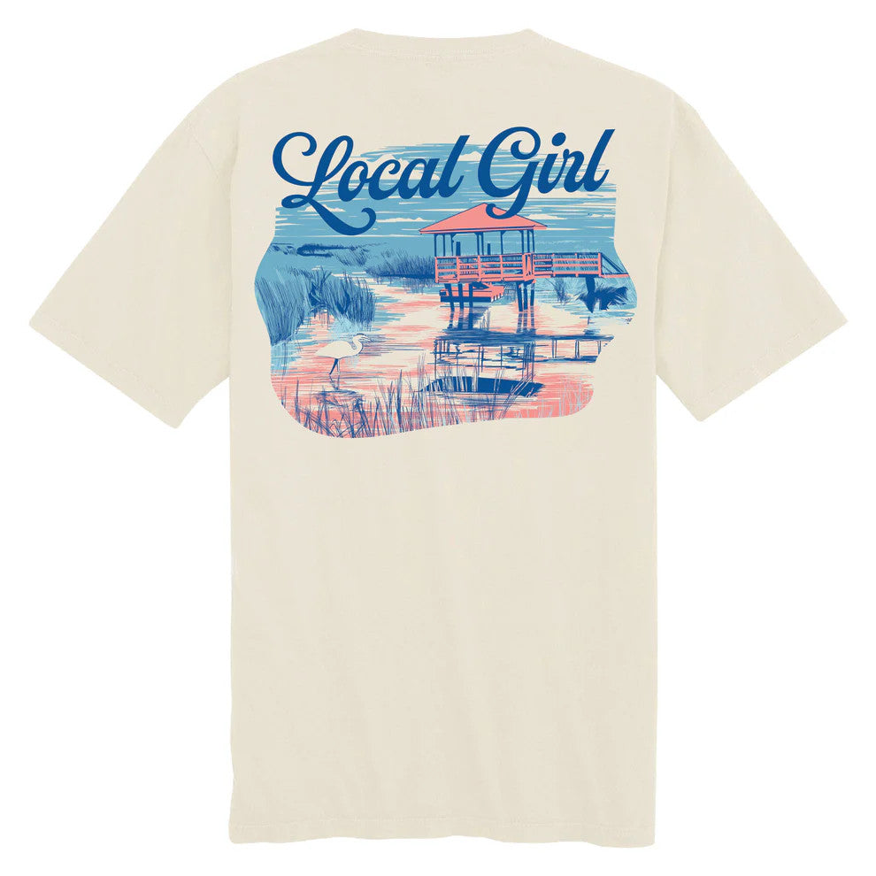 Local Girl Women's Heron Marsh Tee - Ivory