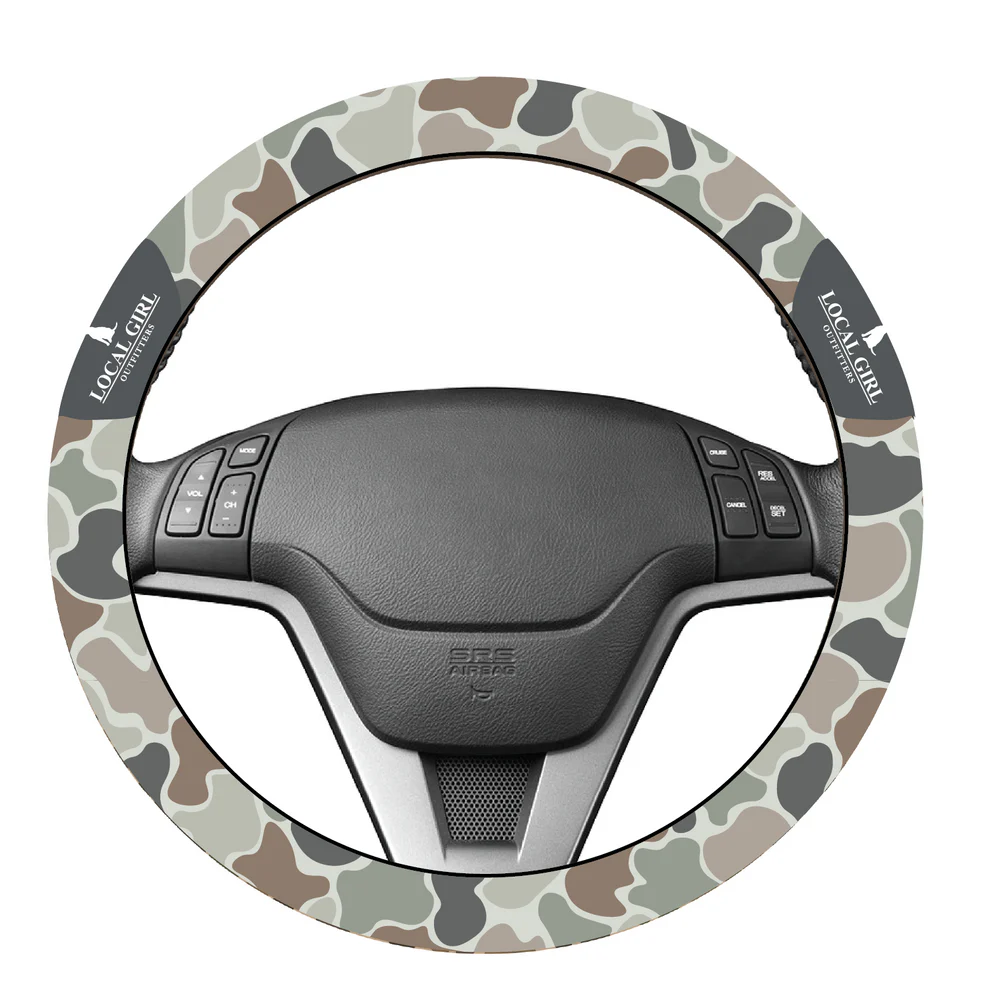 Local Girl Steering Wheel Cover - Forest Camo Flora