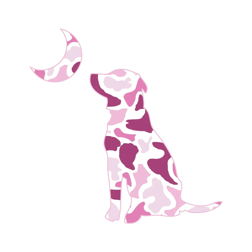 Local Girl Dog & Moon Decal - Pink Localflage