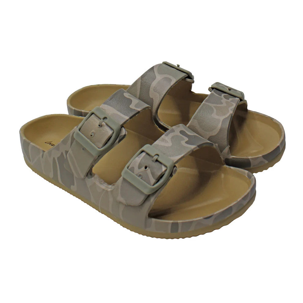 Local Girl Women's Rubber Slides - Forest Camo Saltwater