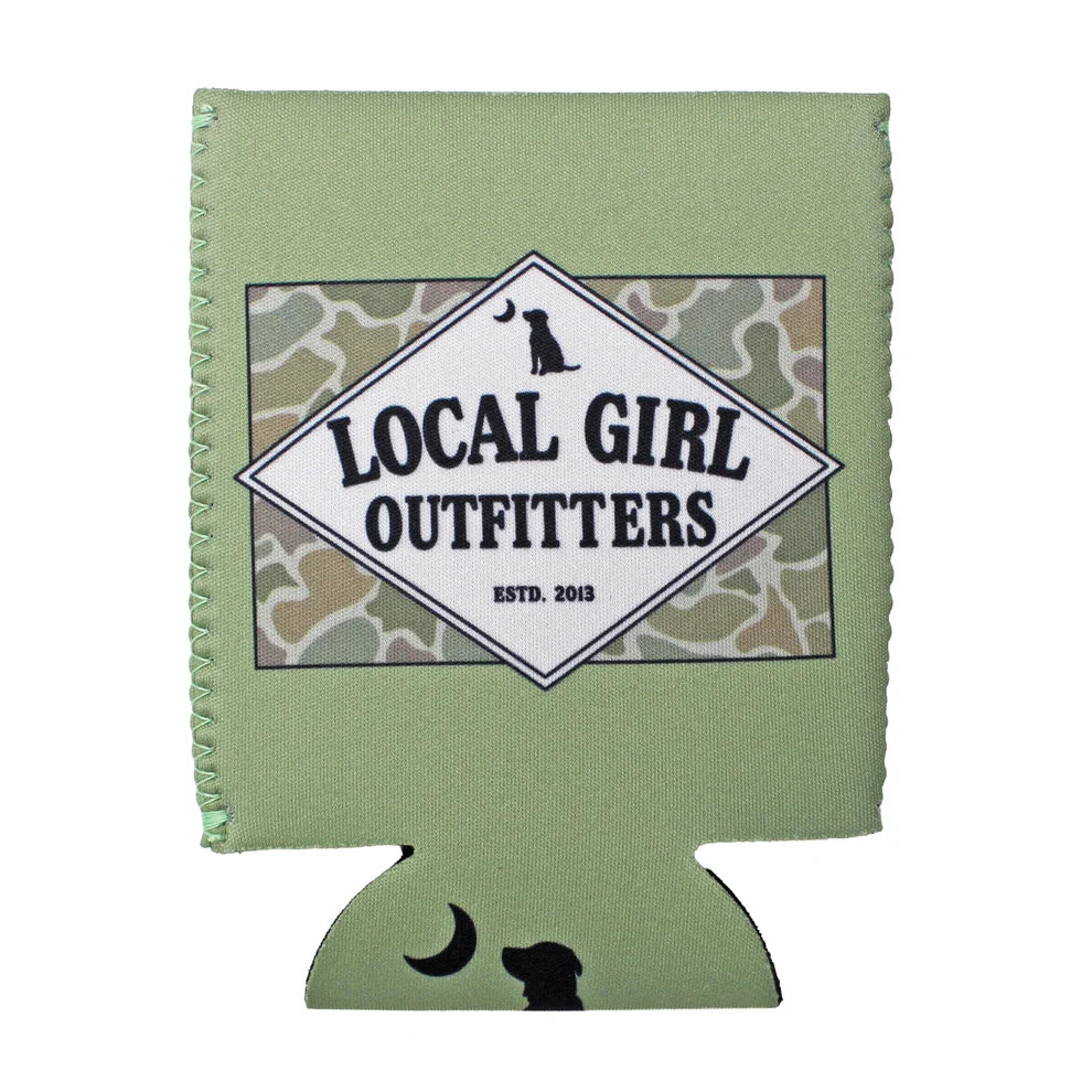 Local Girl Koozie - Founder's Flag Forest Camo Desert