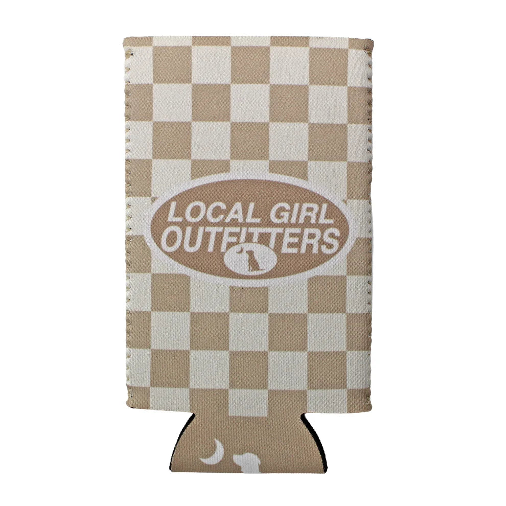 Local Girl Slim Can Koozie - Modern Oval