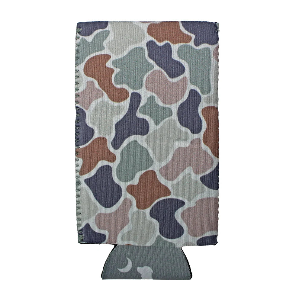 Local Girl Slim Can Koozie - Forest Camo Flora