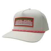 Local Girl Rainbow Patch Rope Hat - Stone
