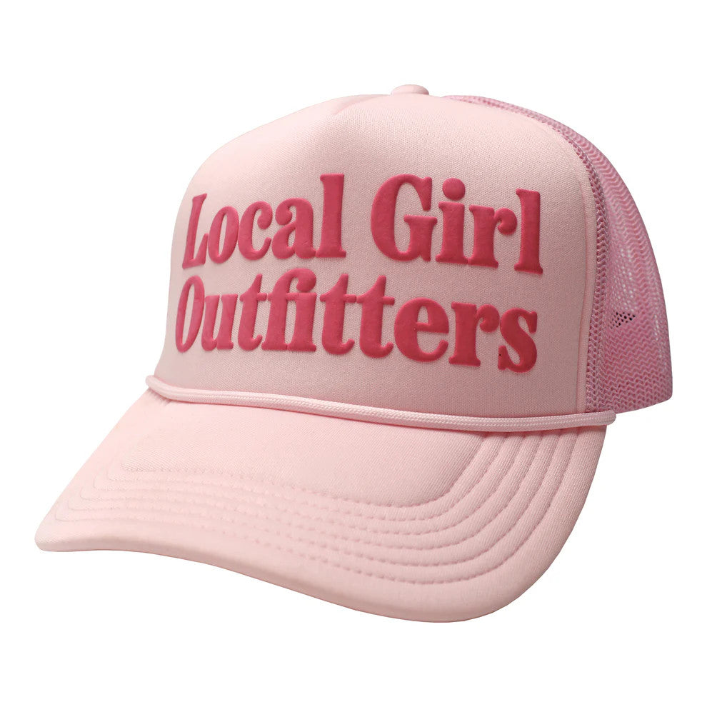 Local Girl Etna Foam Trucker Hat - Baby Pink