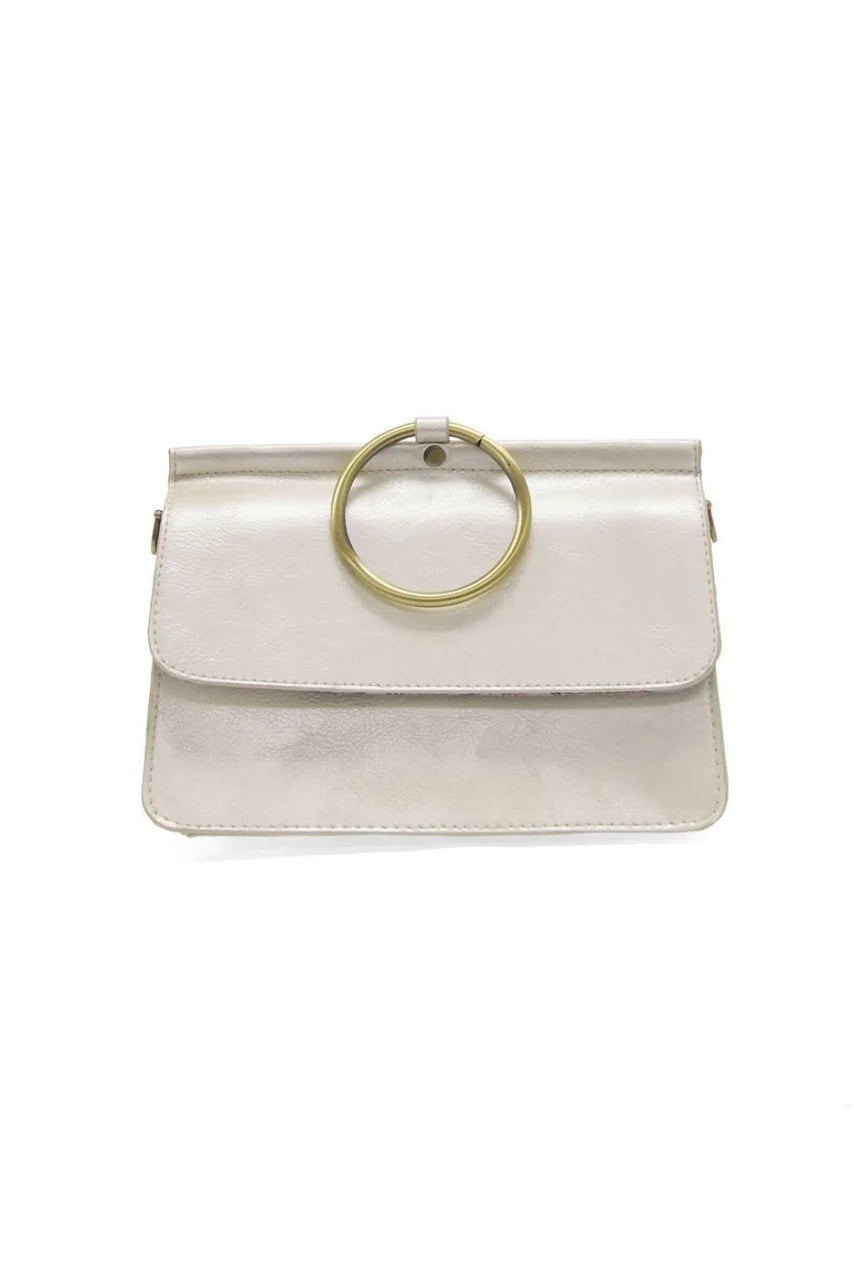 Joy Susan Aria Ring Bag - Metallic Pearl
