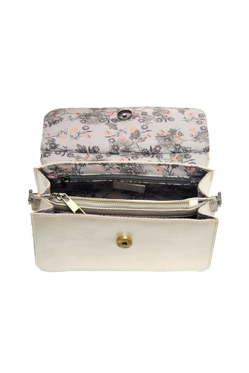 Joy Susan Aria Ring Bag - Metallic Pearl