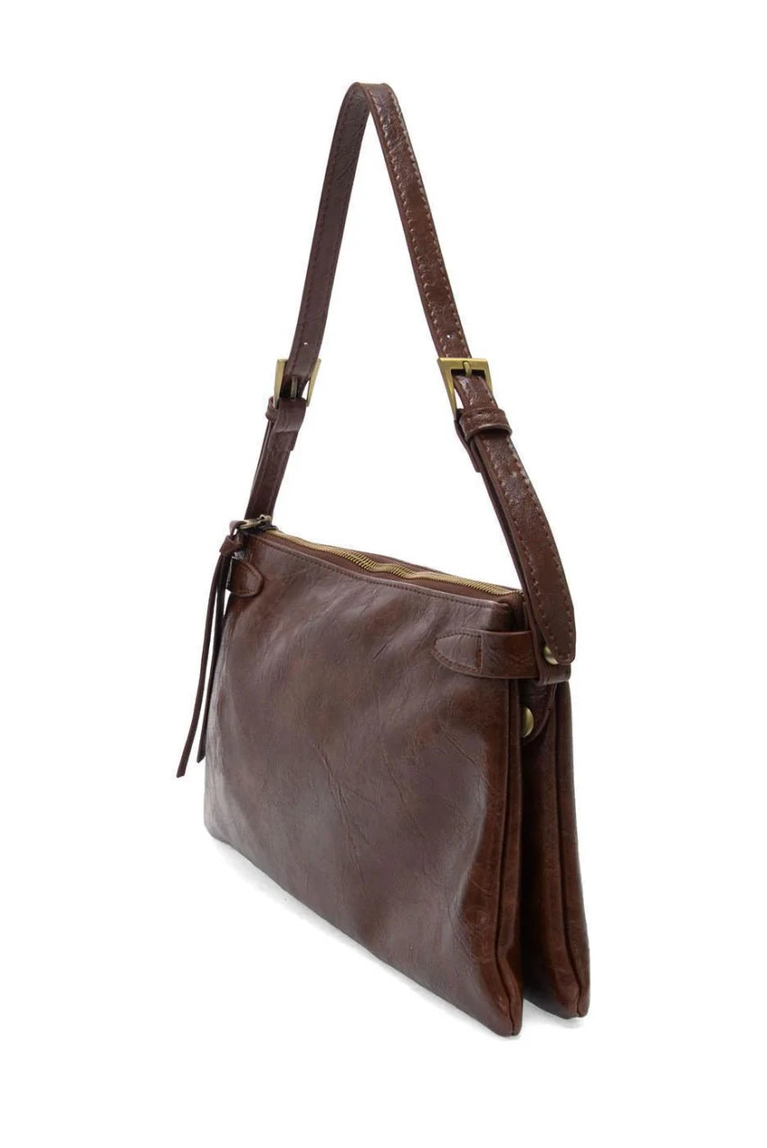 Joy Susan Eve Trapeze Shoulder Bag - Saddle