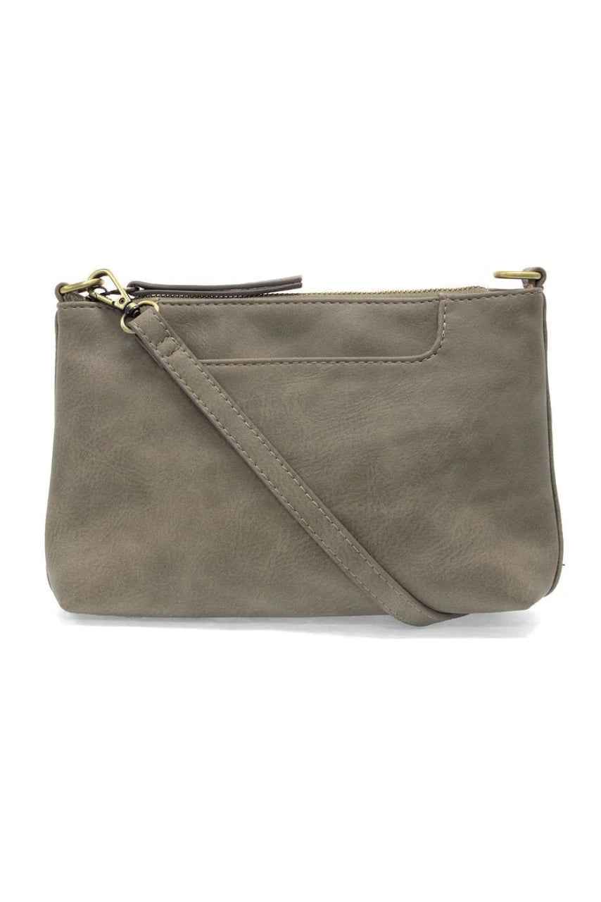 Joy Susan Lovey Top Zip Crossbody - Grey