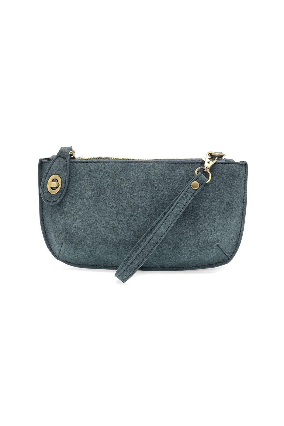 Joy Susan Faux Suede Mini Crossbody Wristlet Clutch - Deep Teal