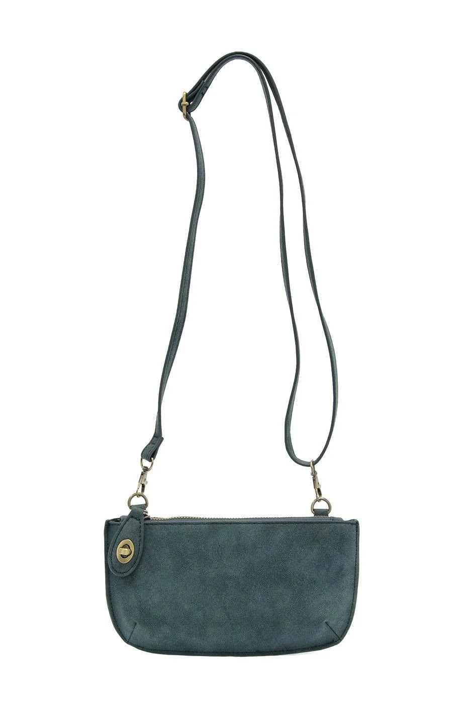Joy Susan Faux Suede Mini Crossbody Wristlet Clutch - Deep Teal