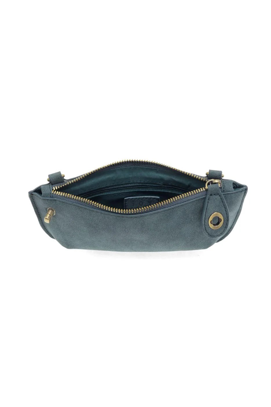 Joy Susan Faux Suede Mini Crossbody Wristlet Clutch - Deep Teal