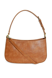 Joy Susan Erin Faux Croc Hobo Shoulder/ Crossbody - Golden Tan