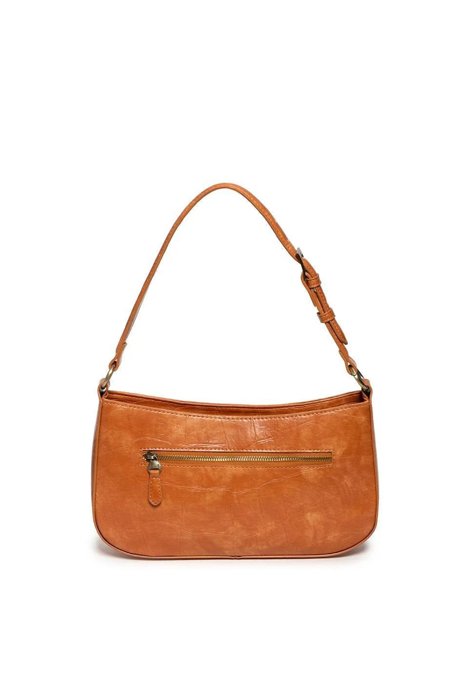 Joy Susan Erin Faux Croc Hobo Shoulder/ Crossbody - Golden Tan