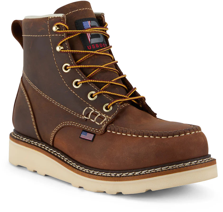 U.S. Boot Driftlock 6” Moc Toe Soft Toe Work Boot