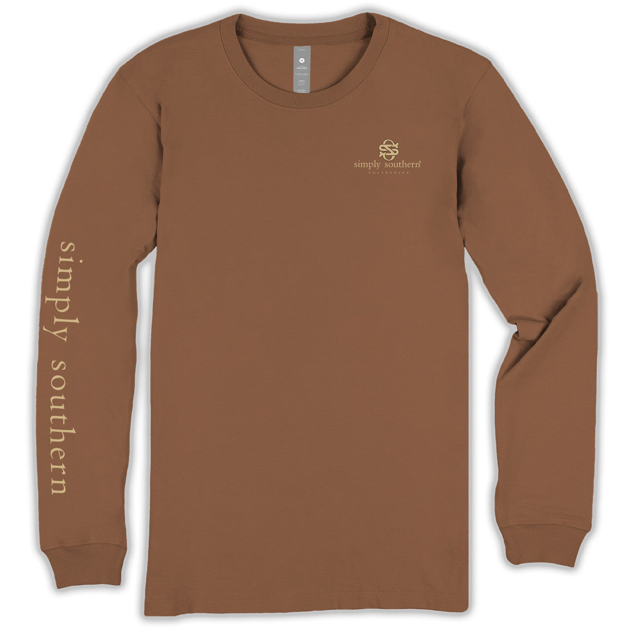 Simply Southern Women's Long Sleeve Goose T-Shirt - Chestnut