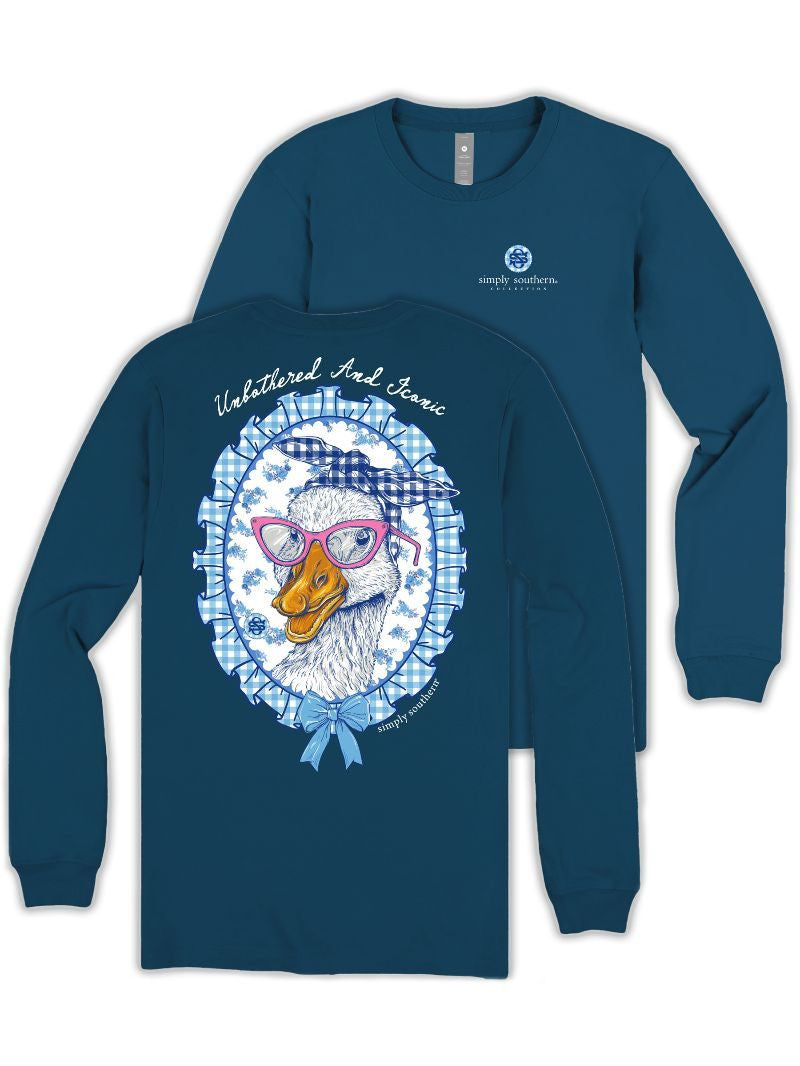 Simply Southern Women's Long Sleeve Goose T-Shirt - Iceland