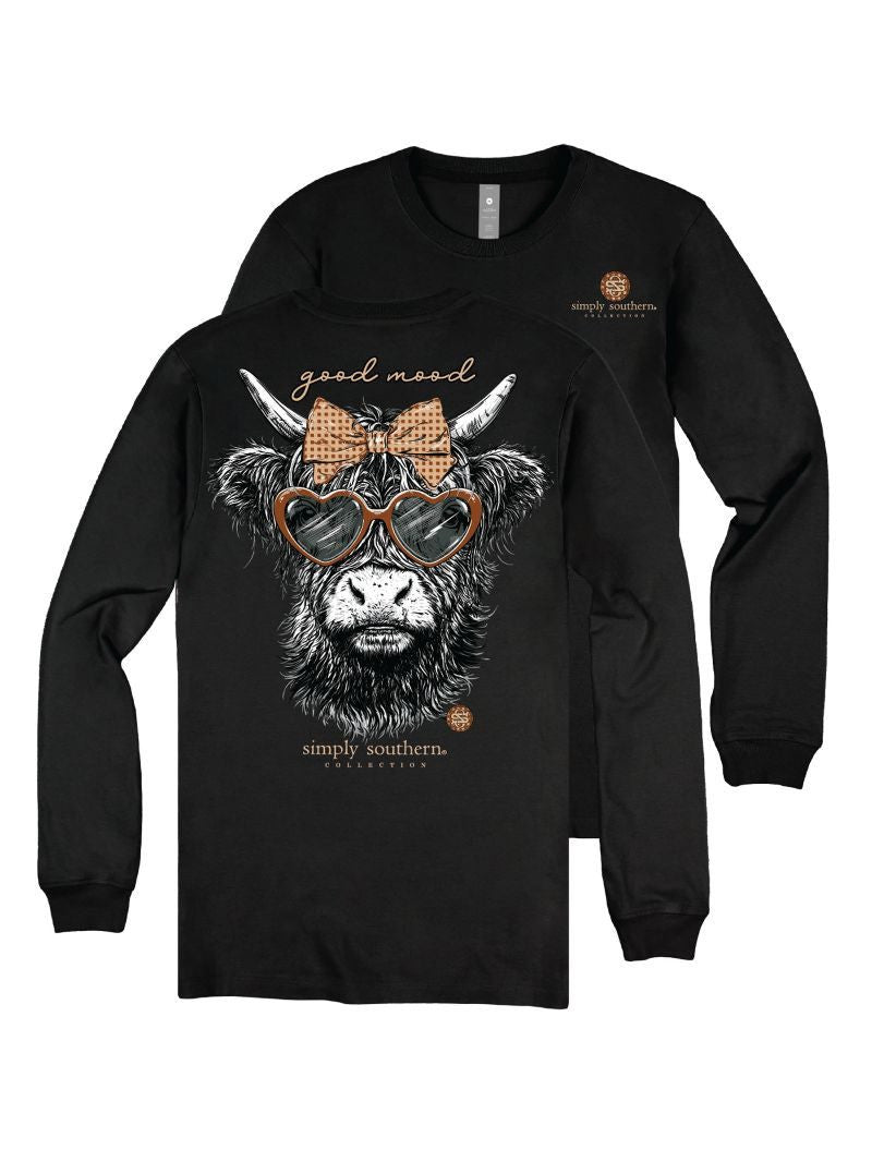 Simply Southern Women's Mood Long Sleeve T-Shirt - Black