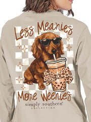 Simply Southern Women's Weenie Long Sleeve T-Shir- Linen