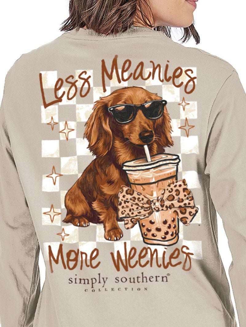 Simply Southern Women's Weenie Long Sleeve T-Shir- Linen