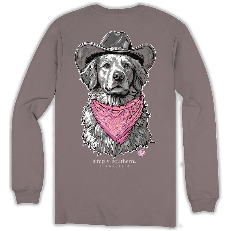 Simply Southern Western Lab Long Sleeve T-Shirt - Driftwood