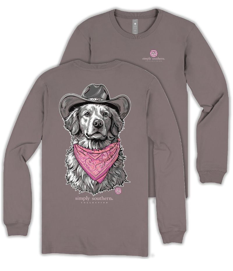 Simply Southern Western Lab Long Sleeve T-Shirt - Driftwood