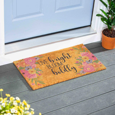 Evergreen Bunny Blooms Spring Blossom Coir Mat
