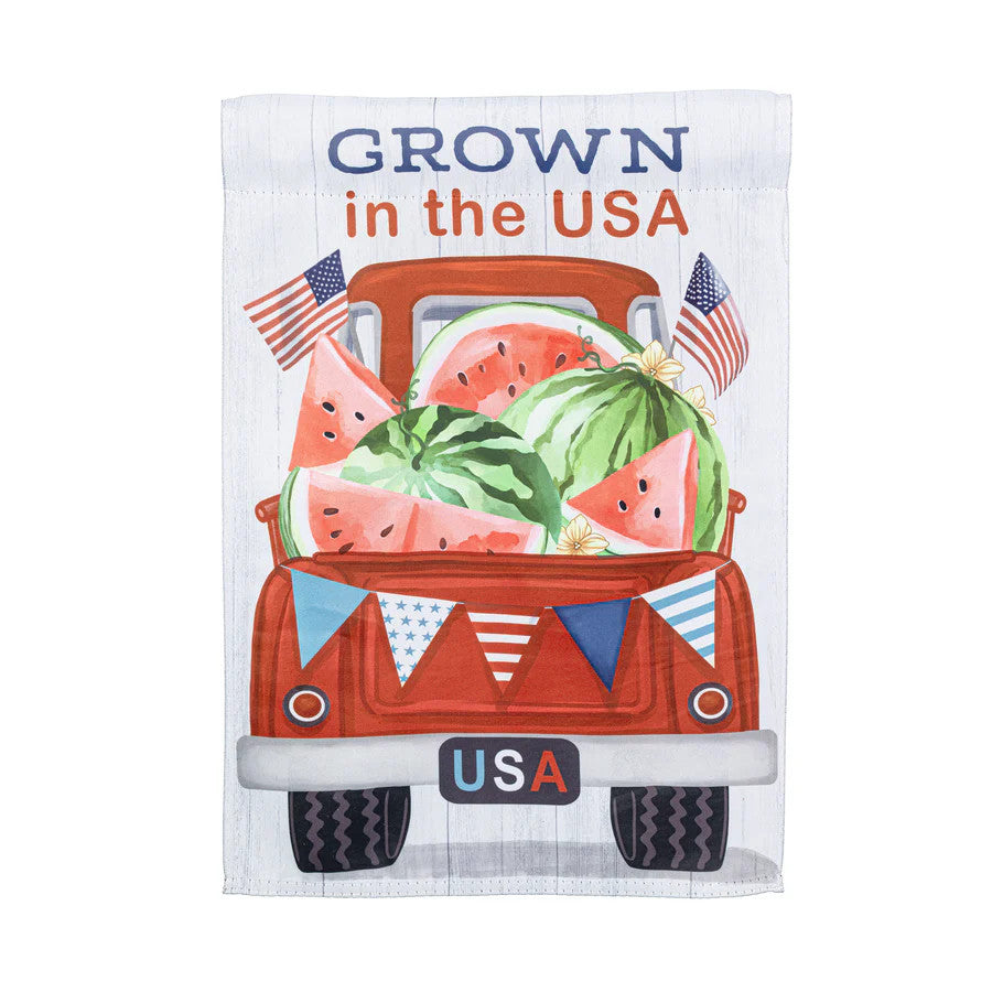 Evergreen American Classic Truck Suede Garden Flag