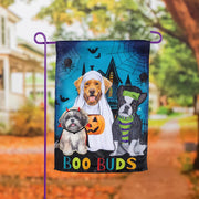 Evergreen Boo Buds Applique Garden Flag
