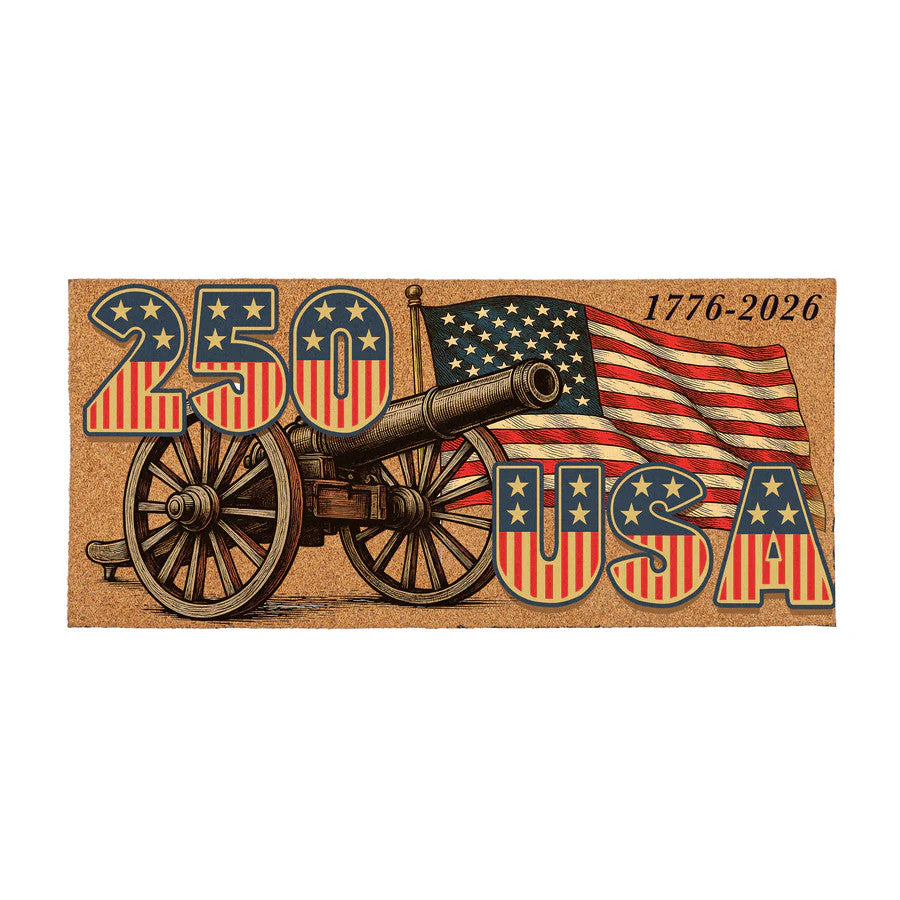 Evergreen Red White & Bloom Flocked Coir Sassafras Switch Mat