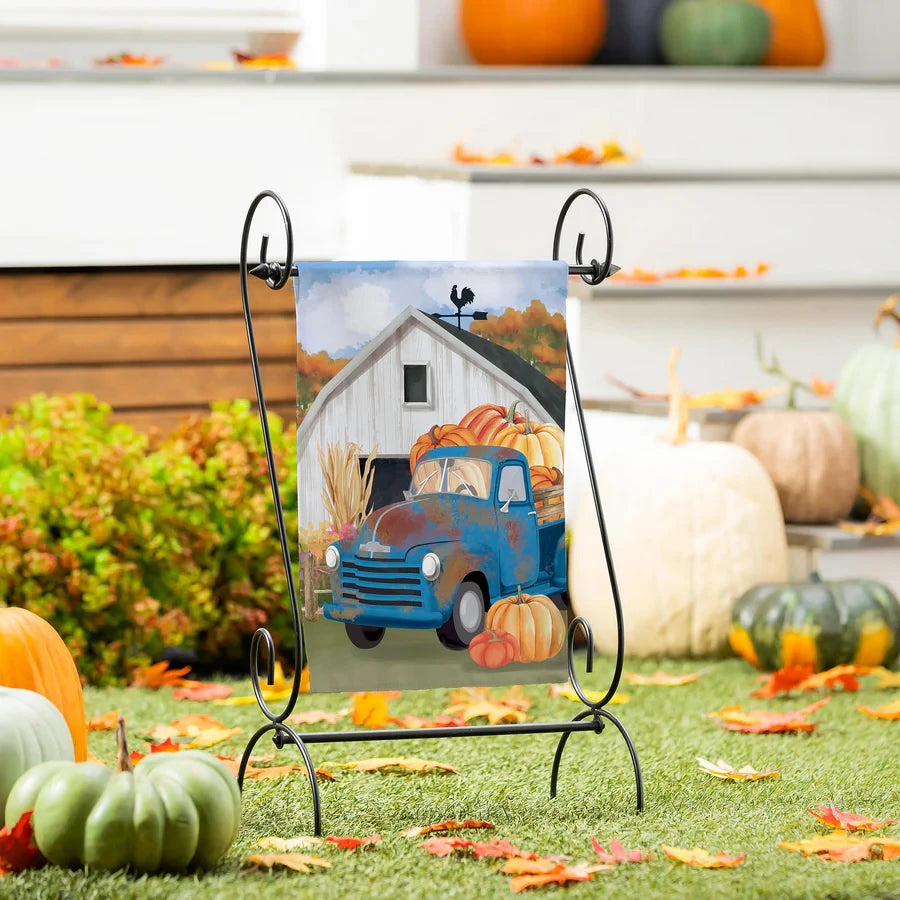 Evergreen Barns & Harvest Suede Garden Flag