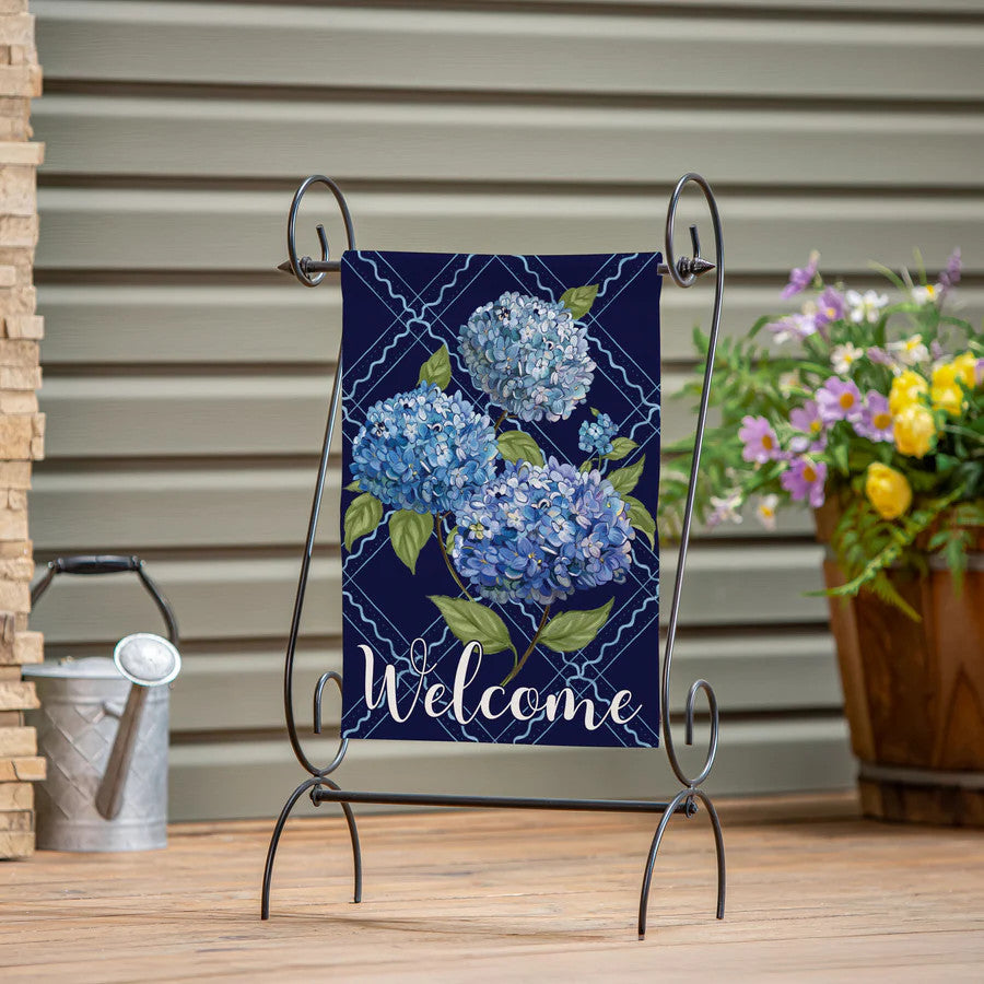 Evergreen VivaStyle Burlap Garden Flag - Hydrangea Haven