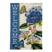 Evergreen Blue Hydrangea Musings Moire House Flag
