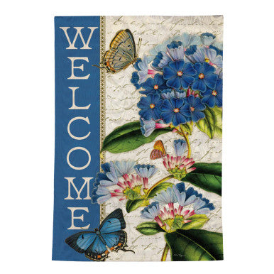 Evergreen Blue Hydrangea Musings Moire House Flag