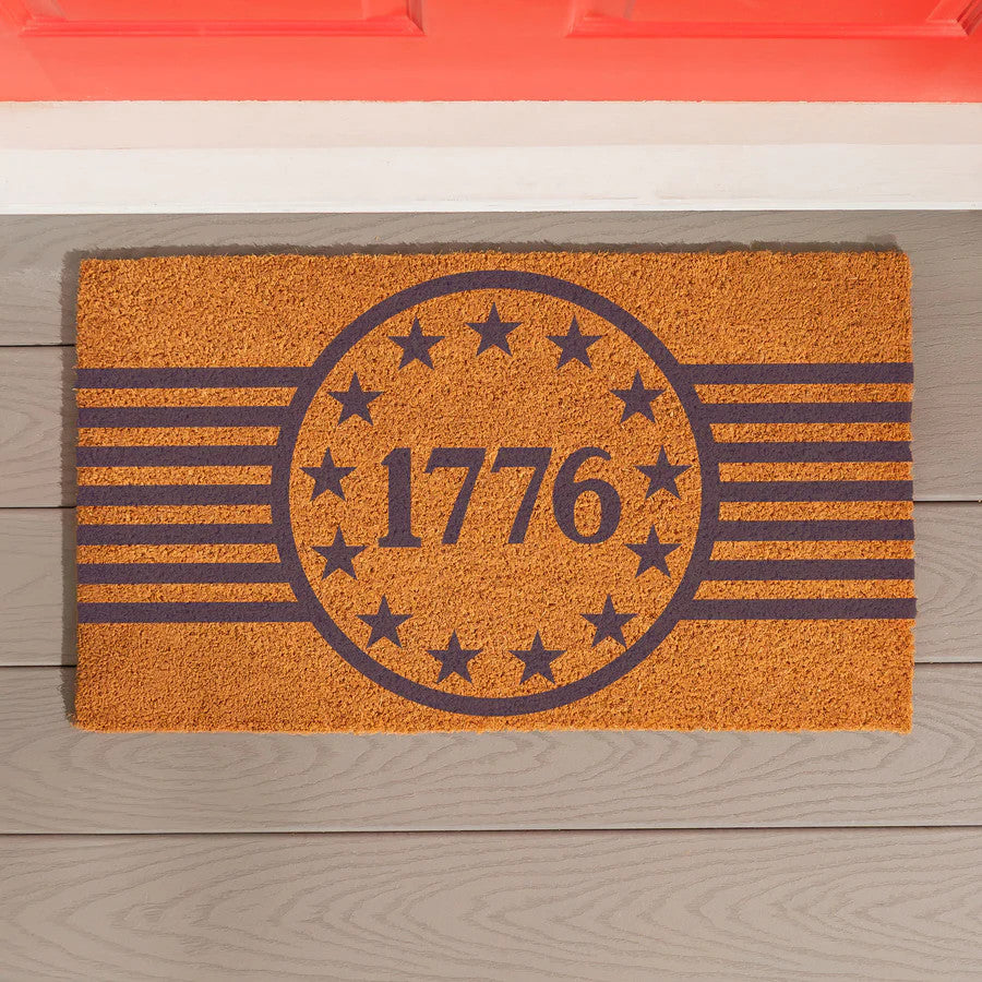Evergreen Red White & Bloom Coir Mat - 1776