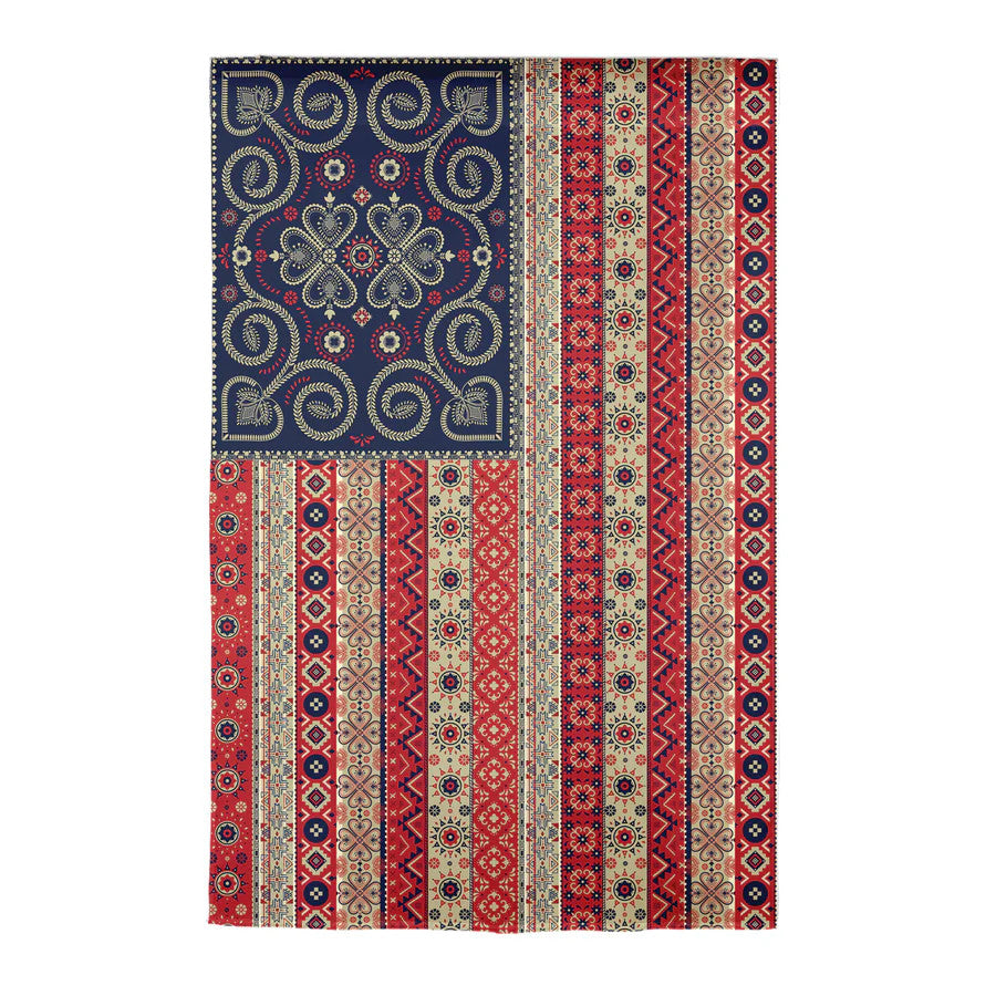 Evergreen Americana BOHO By JG Applique Garden Flags