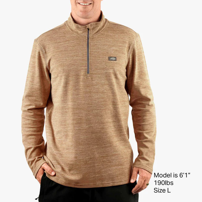 Aftco Coastal Layer 1/4 Zip - Rubber Heather