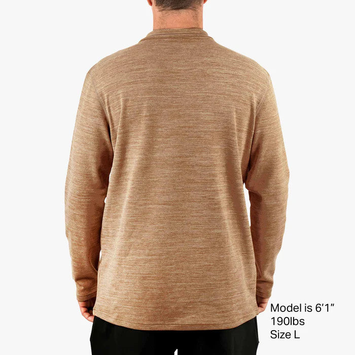 Aftco Coastal Layer 1/4 Zip - Rubber Heather